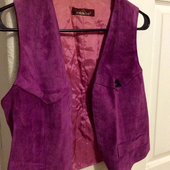 Vintage Jordache Violet Suede Vest - Picture 4 of 4
